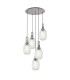Yorktown 65cm Round 5 Light Pendant 20cm Almond Ribbed Glass Aged Pewter/Matt Black Clear-1