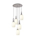 Yorktown 65cm Round 5 Light Pendant 20cm Almond Ribbed Glass Aged Pewter/Matt Black Opal-1