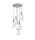 Yorktown 65cm Round 5 Light Pendant 20cm Almond Ribbed Glass Aged Pewter/Matt Black Opal-4