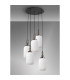 Yorktown 65cm Round 5 Light Pendant 20cm Tubular Ribbed Glass Antique Silver/Matt Black Opal-9
