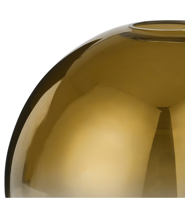 Yorktown 75cm Round 5 Light Pendant 30cm Globe Glass Brass Gold/Matt Black Brass Gold/Clear-7
