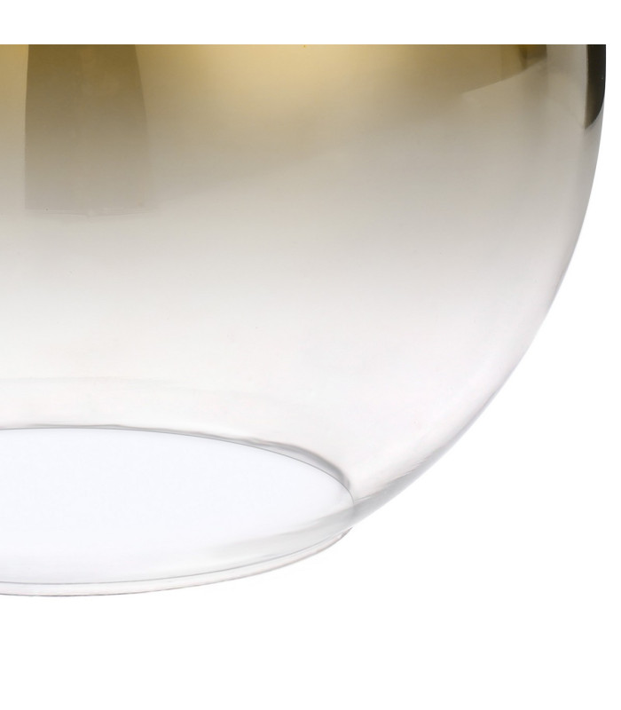 Yorktown 75cm Round 5 Light Pendant 30cm Globe Glass Brass Gold/Matt Black Brass Gold/Clear-8