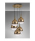 Yorktown 75cm Round 5 Light Pendant 30cm Globe Glass Brass Gold/Matt Black Brass Gold/Clear-11