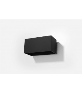2 Light Up Down Flush Wall Light Black - 1