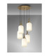 Yorktown 65cm Round 5 Light Pendant 20cm Tubular Ribbed Glass Brass Gold/Matt Black Opal-3
