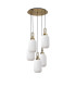 Yorktown 65cm Round 5 Light Pendant 20cm Tubular Ribbed Glass Brass Gold/Matt Black Opal-4