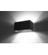 2 Light Up Down Flush Wall Light Black - 2