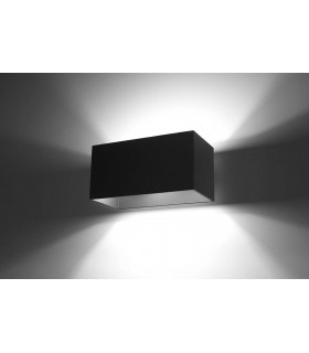 2 Light Up Down Flush Wall Light Black - 2