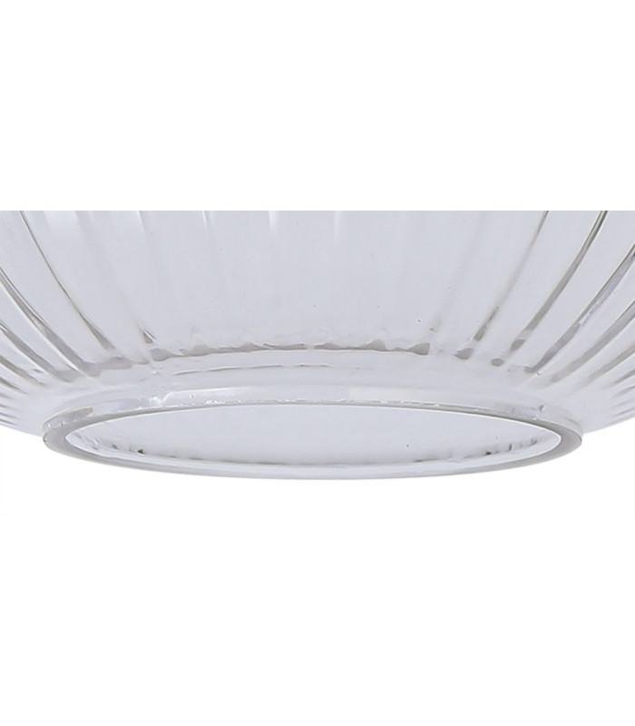 Yorktown 65cm Round 5 Light Pendant 20cm Tubular Ribbed Glass Brass Gold/Matt Black Clear-7