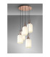Yorktown 65cm Round 5 Light Pendant 20cm Tubular Ribbed Glass Copper/Matt Black Opal-3