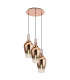 Yorktown 68cm Round 3 Light Pendant 23cm Pear Glass Copper/Matt Black Copper/Clear-1