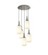 Yorktown 65cm Round 5 Light Pendant 20cm Tubular Ribbed Glass Polished Nickel/Matt Black Opal-1