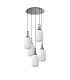 Yorktown 65cm Round 5 Light Pendant 20cm Tubular Ribbed Glass Polished Nickel/Matt Black Opal-4