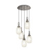 Yorktown 65cm Round 5 Light Pendant 20cm Almond Ribbed Glass Polished Nickel/Matt Black Champagne-1