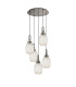 Yorktown 65cm Round 5 Light Pendant 20cm Almond Ribbed Glass Polished Nickel/Matt Black Champagne-4