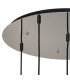 Yorktown 65cm Round 5 Light Pendant 20cm Almond Ribbed Glass Polished Nickel/Matt Black Champagne-8