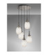 Yorktown 65cm Round 5 Light Pendant 20cm Almond Ribbed Glass Polished Nickel/Matt Black Champagne-10