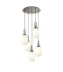 Yorktown 65cm Round 5 Light Pendant 20cm Almond Ribbed Glass Polished Nickel/Matt Black Opal-1