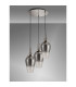 Yorktown 68cm Round 3 Light Pendant 23cm Pear Glass Polished Nickel/Matt Black Smoked/Clear-9