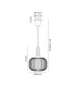 Yorktown Pendant 1 x E27 Black Chrome/Matt Black 30cm Round Ribbed Smoked Glass-2