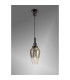 Yorktown 1 Light Pendant E27 23cm Pear Glass Black Chrome/Matt Black/Smoked/Clear-3