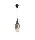 Yorktown 1 Light Pendant E27 23cm Pear Glass Black Chrome/Matt Black/Smoked/Clear-4