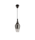 Yorktown 1 Light Pendant E27 23cm Pear Glass Black Chrome/Matt Black/Smoked/Clear-5