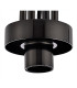 Yorktown 1 Light Pendant E27 23cm Pear Glass Black Chrome/Matt Black/Smoked/Clear-8