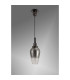 Yorktown 1 Light Pendant E27 23cm Pear Glass Black Chrome/Matt Black/Smoked/Clear-11