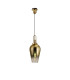 Yorktown 1 Light Pendant E27 23cm Pear Glass Brass Gold/Matt Black/Clear-4