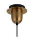 Yorktown 1 Light Pendant E27 23cm Pear Glass Brass Gold/Matt Black/Clear-6