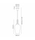 Yorktown 1 Light Pendant E27 23cm Pear Glass Polished Nickel/Matt Black/Smoked/Clear-2