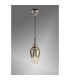 Yorktown 1 Light Pendant E27 23cm Pear Glass Polished Nickel/Matt Black/Smoked/Clear-3