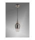 Yorktown 1 Light Pendant E27 23cm Pear Glass Polished Nickel/Matt Black/Smoked/Clear-11