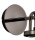 Yorktown Mini Wall Light Switched 1 x E27 Black Chrome 14cm Tubular Ribbed Glass Clear-5