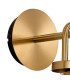 Yorktown Mini Wall Light Switched 1 x E27 Brass Gold 14cm Tubular Ribbed Glass Green-5