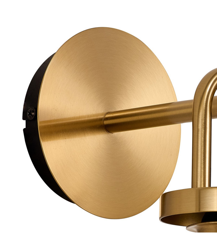 Yorktown Mini Wall Light Switched 1 x E27 Brass Gold 14cm Tubular Ribbed Glass Green-5