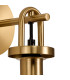Yorktown Mini Wall Light Switched 1 x E27 Brass Gold 14cm Tubular Ribbed Glass Green-6