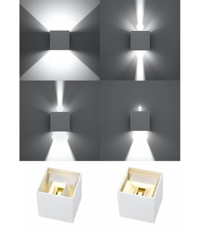 LED 1 Light Up Down Flush Wall Light White - 2