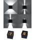 LED 1 Light Up Down Flush Wall Light Black - 2
