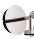 Yorktown Mini Wall Light Switched 1 x E27 Polished Nickel 14cm Tubular Ribbed Glass Petrol Blue-5