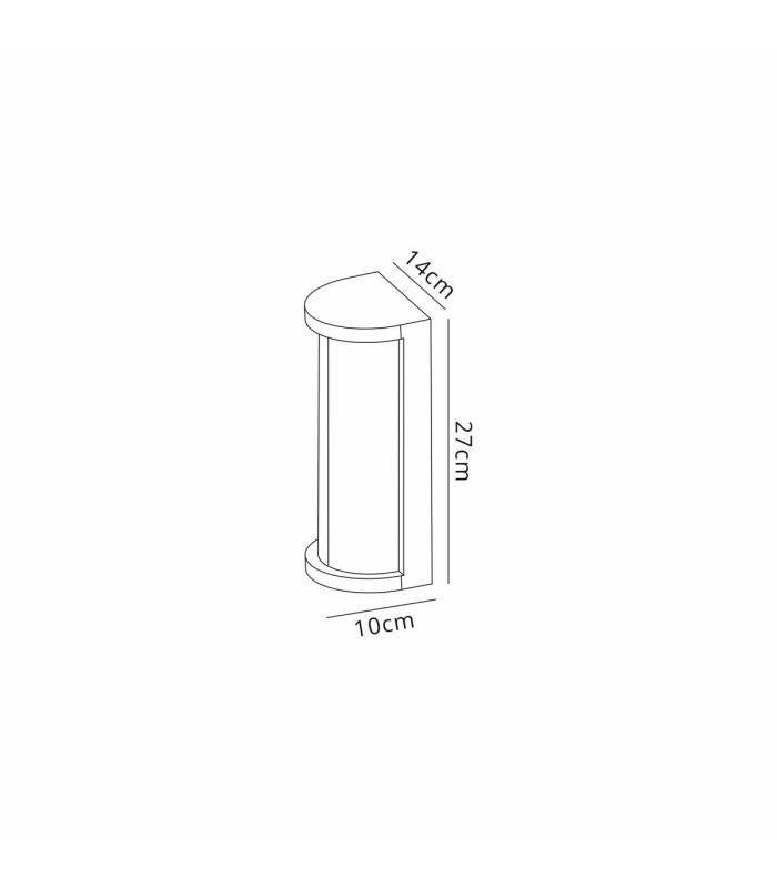 Albion Wall Lamp 1 x E27 IP54 Dark Brown/Opal -2