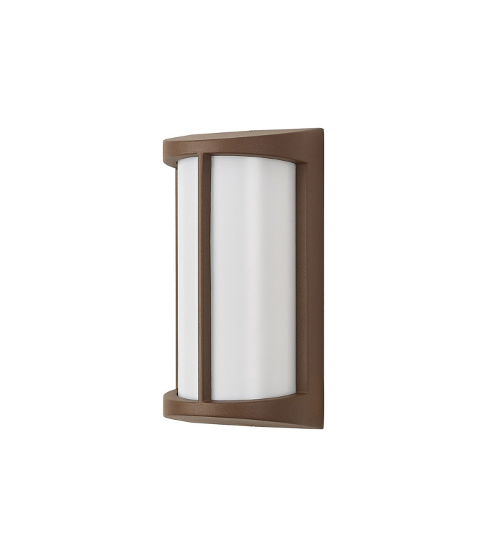 Albion Wall Lamp 1 x E27 IP54 Dark Brown/Opal -4