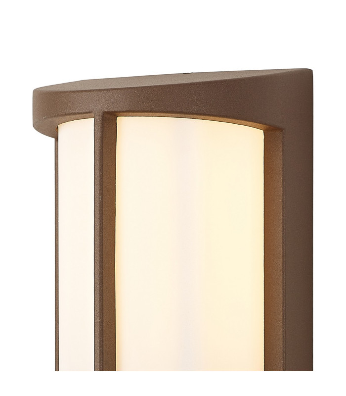 Albion Wall Lamp 1 x E27 IP54 Dark Brown/Opal -6