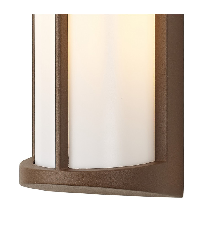 Albion Wall Lamp 1 x E27 IP54 Dark Brown/Opal -7