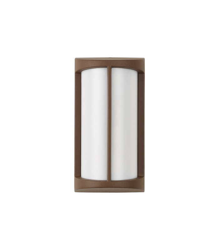Albion Wall Lamp 1 x E27 IP54 Dark Brown/Opal -9