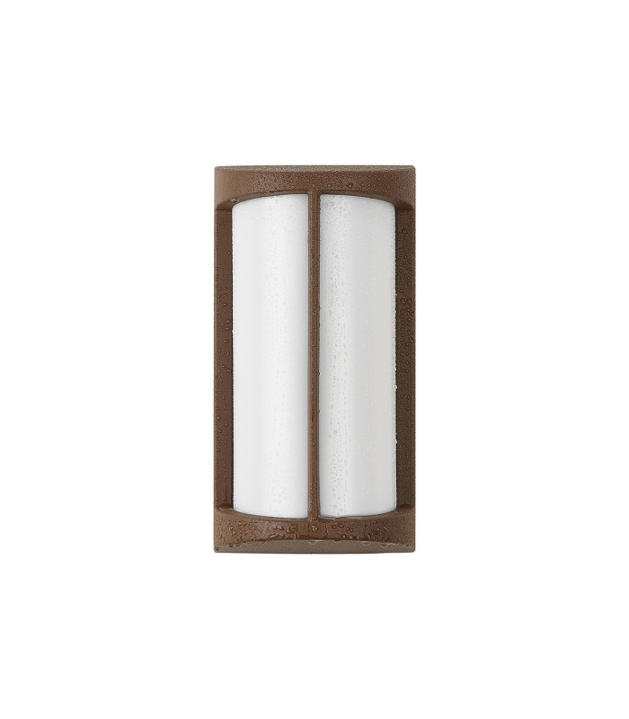 Albion Wall Lamp 1 x E27 IP54 Dark Brown/Opal -11