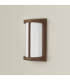 Albion Wall Lamp 1 x E27 IP54 Dark Brown/Opal -12