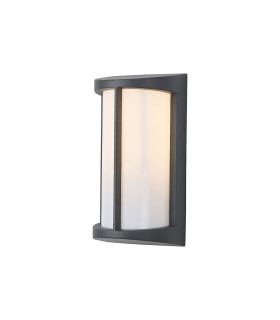 Albion Wall Lamp 1 x E27 IP54 Dark Grey/Opal -1