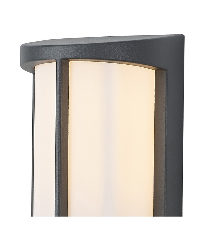 Albion Wall Lamp 1 x E27 IP54 Dark Grey/Opal -6